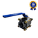 Válvula Esfera Tripartida THTECH Passagem Plena 1.1/2" BSP Aço Carbono