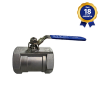 Válvula Esfera Monobloco THTECH Passagem Reduzida 3" BSP Inox 304
